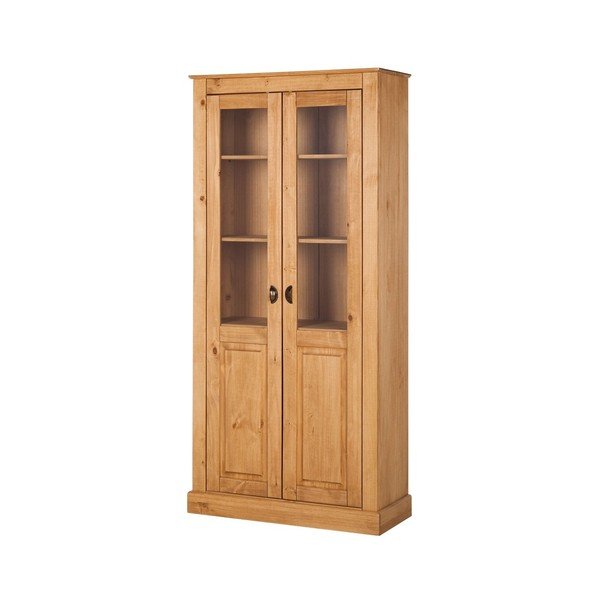 Prírodná dvojdverová vitrína z borovicového dreva Støraa Tommy-image-3