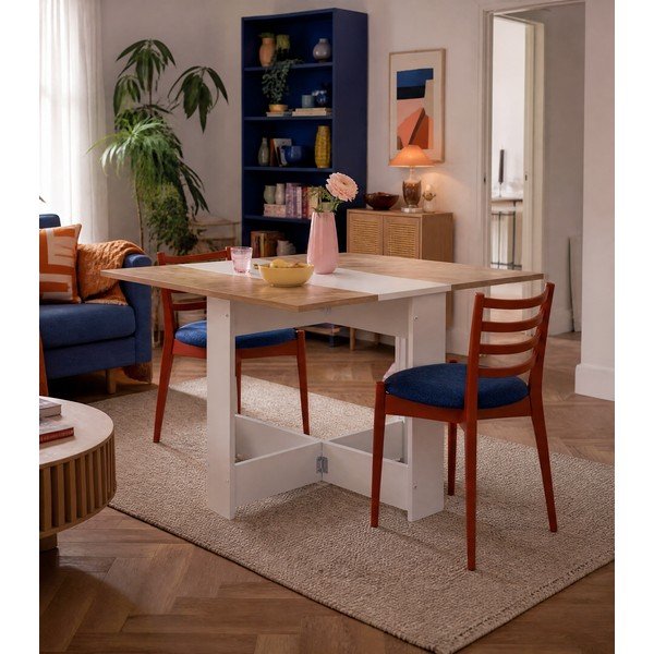 Rozkladací jedálenský stôl s doskou v dekore duba 76x28 cm Papillon – TemaHome-image-4