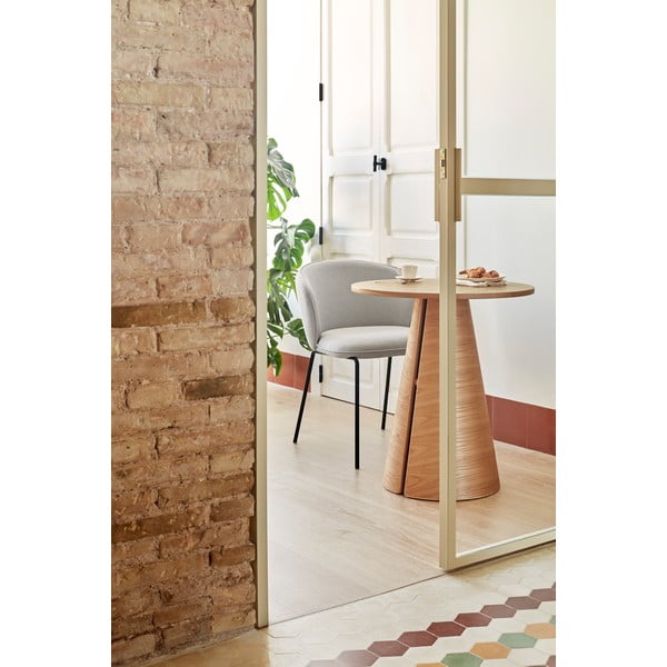 Okrúhly jedálenský stôl v dekore duba v prírodnej farbe ø 65 cm Cep – Teulat-image-1