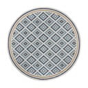 Žlto-modrý okrúhly vnútorný a vonkajší koberec ø 160 cm Zia Trellis – Flair Rugs