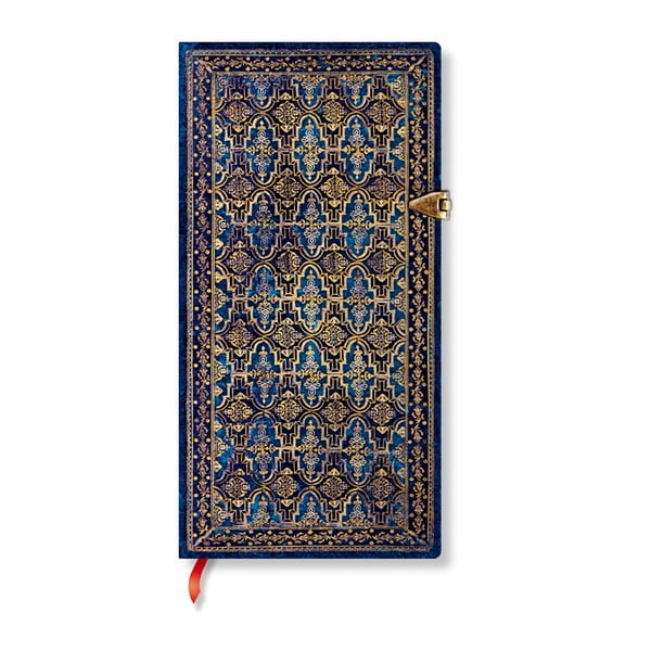 Linkovaný zápisník s tvrdou väzbou Paperblanks Blue Rhine, 9,5 x 18 cm