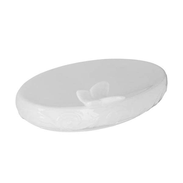 Biela miska na mydlo z porcelánu Premier Housewares, 17 × 12 cm