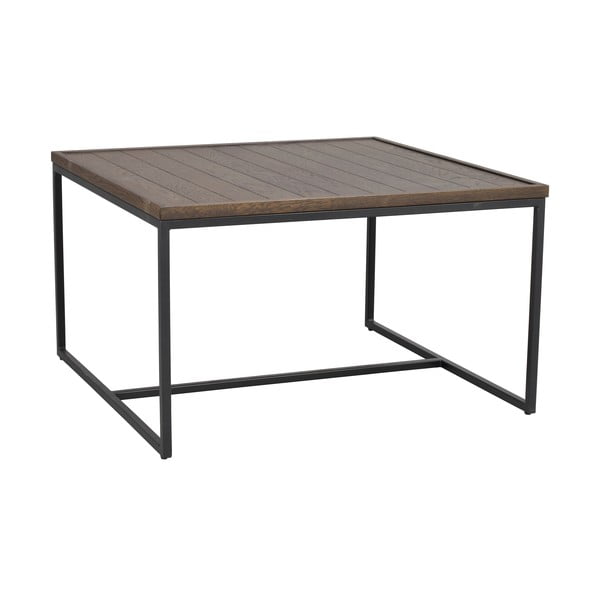 Tmavohnedý konferenčný stolík s doskou z dubového dreva ø 80 cm Deerfield – Rowico-image-2