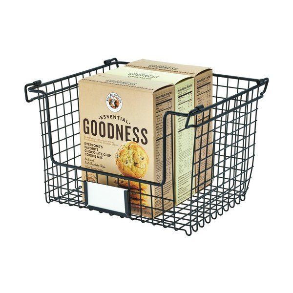 Čierny kovový košík iDesign Classico, 31 x 25,5 cm-image-3