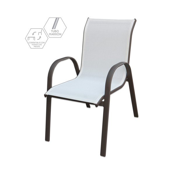 Čierno-biela záhradná stolička Clasic - LDK Garden-image-2
