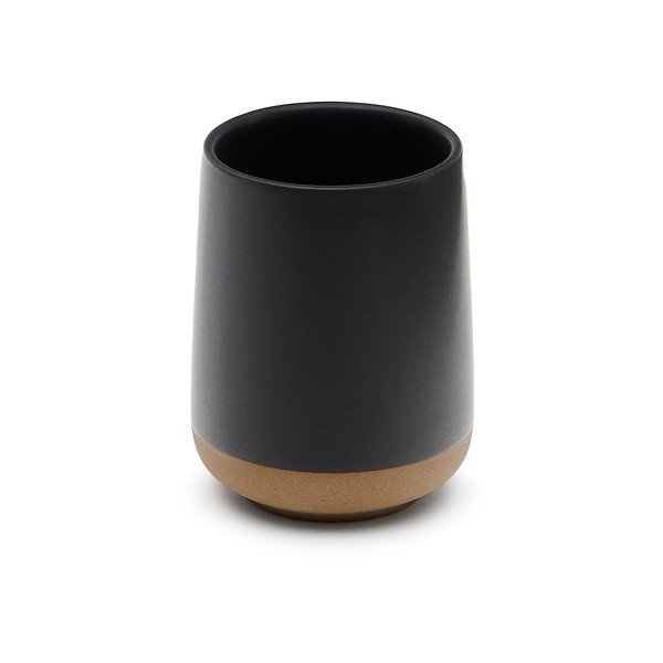 Tmavosivý keramický téglik na zubné kefky Silma – Kave Home-image-2