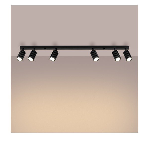 Čierne bodové svietidlo 6,5x117 cm Gleam – Sollux-image-2