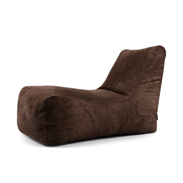 Tmavohnedý menčestrový sedací vak Lounge – SLOWDOWN