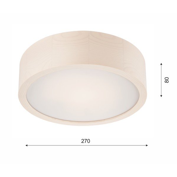 Biele stropné svietidlo so skleneným tienidlom ø 27 cm Eveline – LAMKUR-image-4