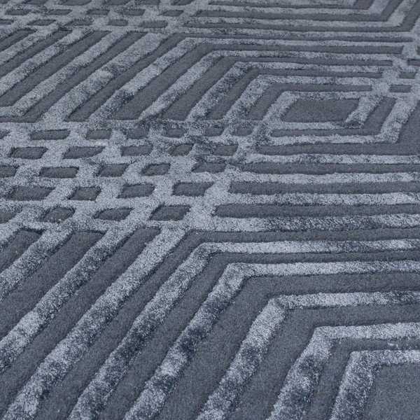 Modrý vlnený koberec Flair Rugs Diamonds, 160 x 230 cm-image-2