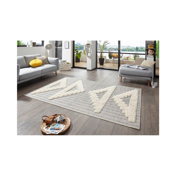 Sivý koberec Mint Rugs Handira Triangles, 170 × 115 cm-image-3
