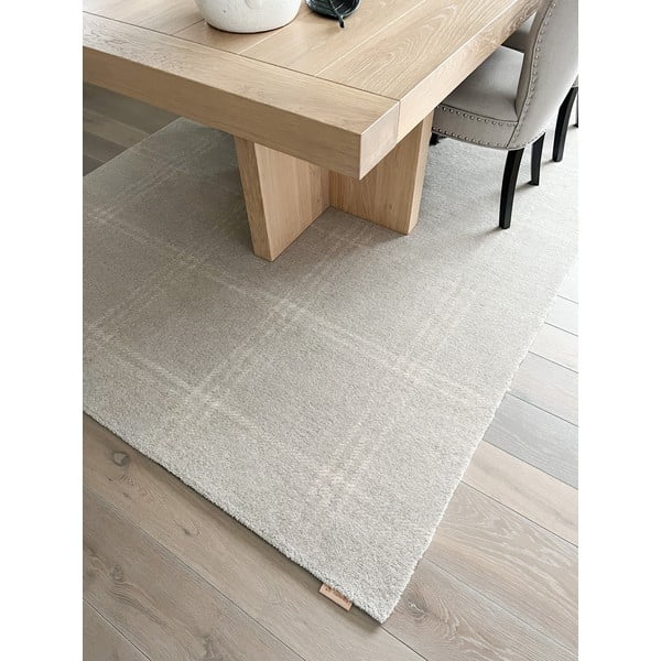 Krémovobiely vlnený koberec 200x300 cm Calisia M Grid Prime – Agnella-image-3