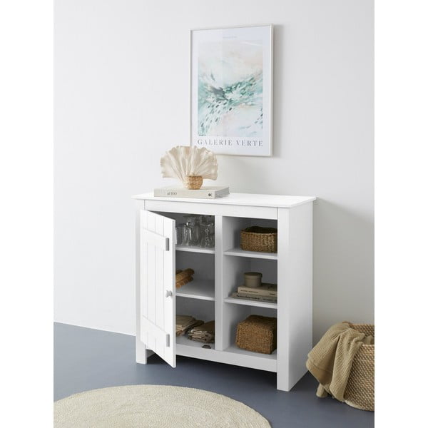 Biela skrinka z borovicového dreva 90x90 cm Bertram – Støraa-image-4