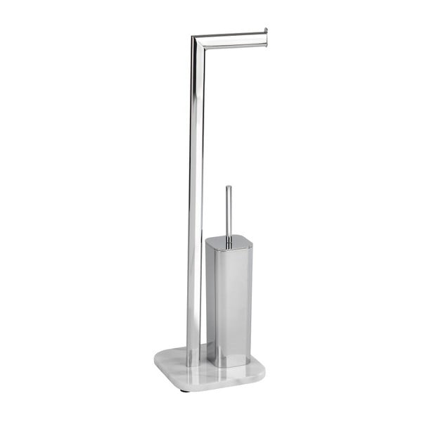 Mramorový držiak na toaletnú kefu a papier Wenko Onyx -image-2