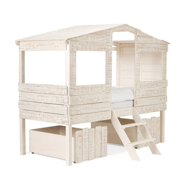 Biela detská posteľ z mangového dreva SOB Desert