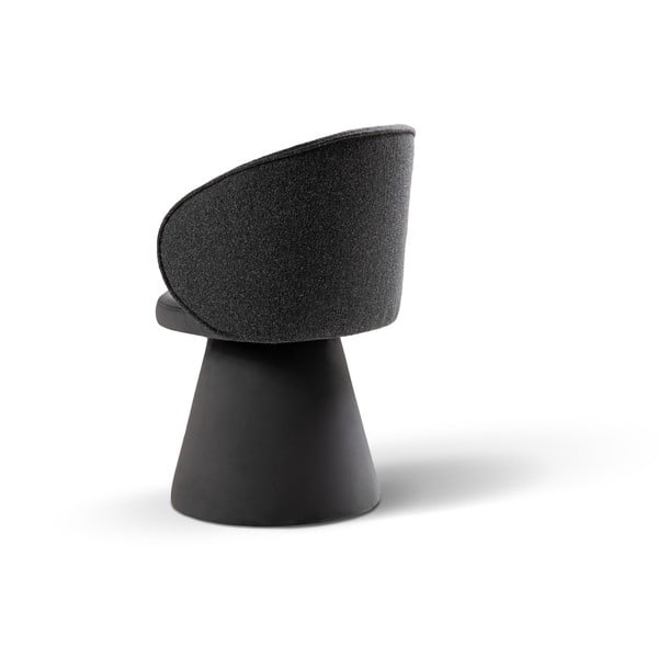 Tmavosivé zamatové kreslo Inez – Micadoni -image-4