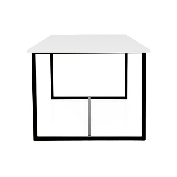 Biely jedálenský stôl s čiernou kovovou podnožou Tenzo Mello-image-2