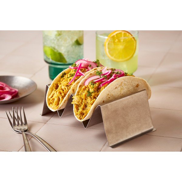 Servírovací stojan na tacos z nehrdzavejúcej ocele 10x19 cm Serve – BonBistro-image-1