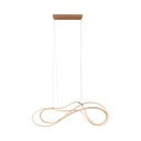 LED závesné svietidlo s kovovým tienidlom v zlatej farbe Nala – Trio Select