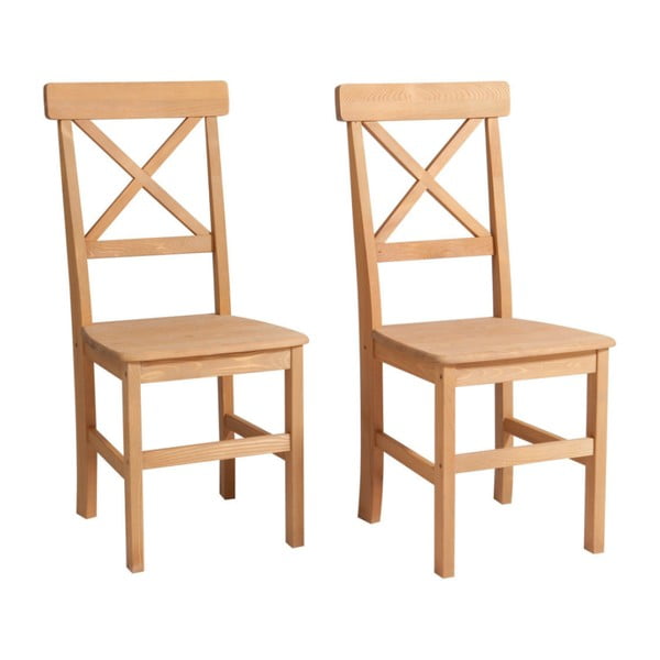 Sada 2 jedálenských stoličiek z borovicového dreva Støraa Nicoline
