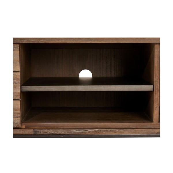 Hnedý TV stolík z masívneho dreva Furnhouse Mallorca-image-4