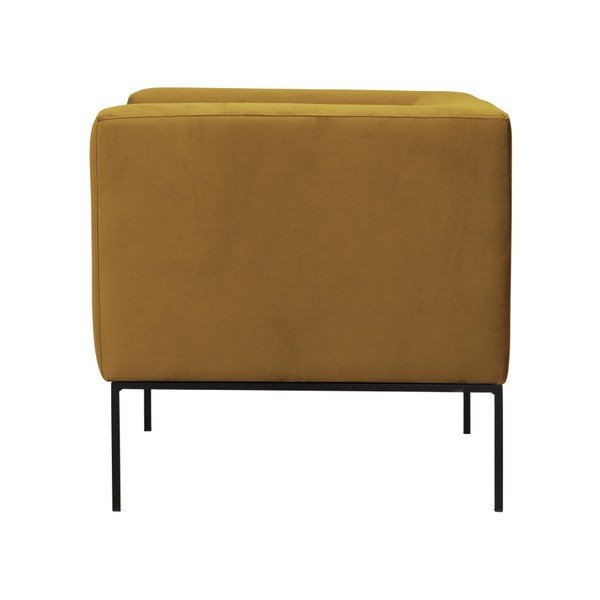 Žlté zamatové kreslo Windsor & Co Sofas Neptune-image-3