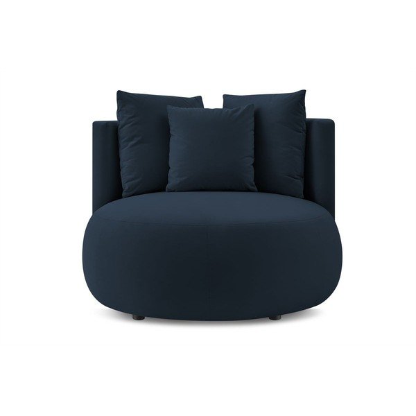 Tmavomodré zamatové kreslo Cesar – Bobochic Paris-image-3