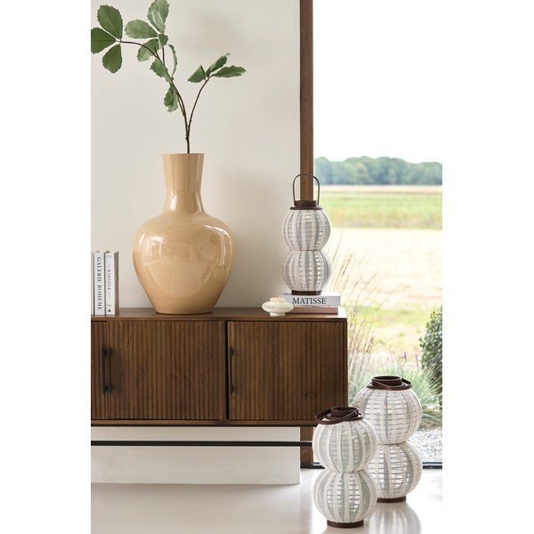 Drevený/látkový lampáš (výška  48 cm) Arbore – Light & Living-image-1