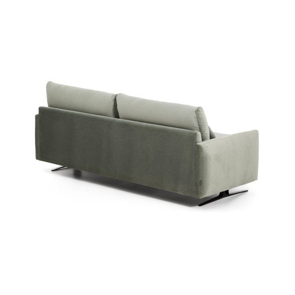 Zelená zamatová pohovka 210 cm Veliro – Kave Home-image-4