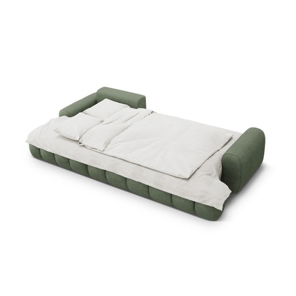 Zelená rozkladacia/s úložným priestorom rohová pohovka (ľavý roh/s leňoškou) Linz – Cosmopolitan Design-image-4