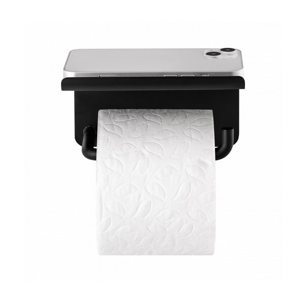 Čierny nástenný držiak na toaletný papier z nehrdzavejúcej ocele Modo – Blomus-image-2