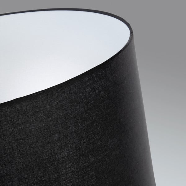 Čierna stojacia lampa s textilným tienidlom (výška 157 cm) Ikia - Kave Home-image-1