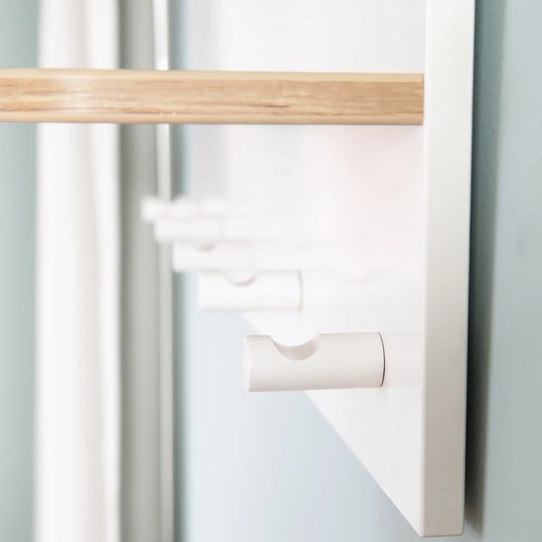 Nástenný detský vešiak v dekore duba v bielo-prírodnej farbe Ava – Roba-image-4