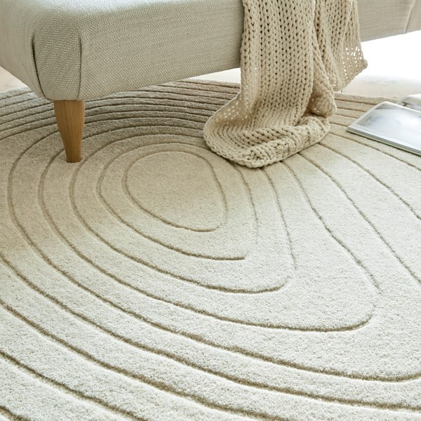 Béžový vlnený koberec 160x230 cm Puddle Wool – Flair Rugs-image-2