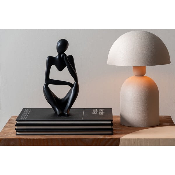 Krémová stolová lampa (výška 29 cm) Boaz – Leitmotiv-image-1