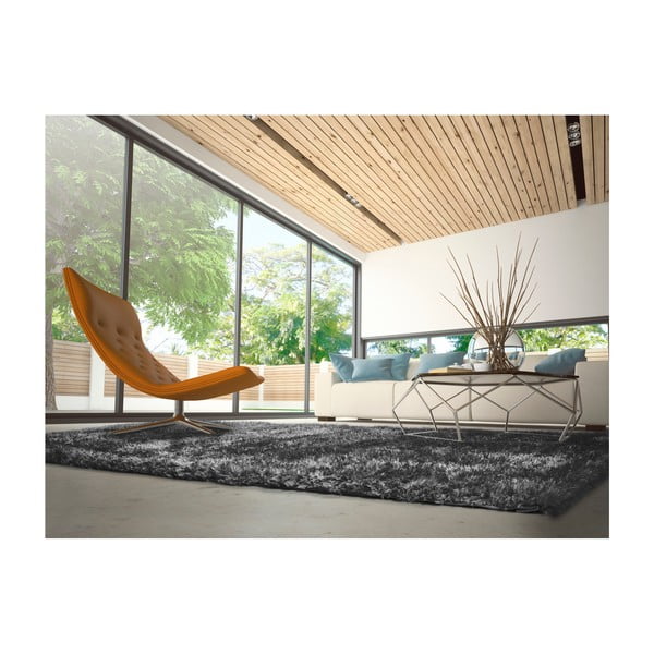 Antracitovosivý koberec 60x120 cm Aloe Liso – Universal-image-1