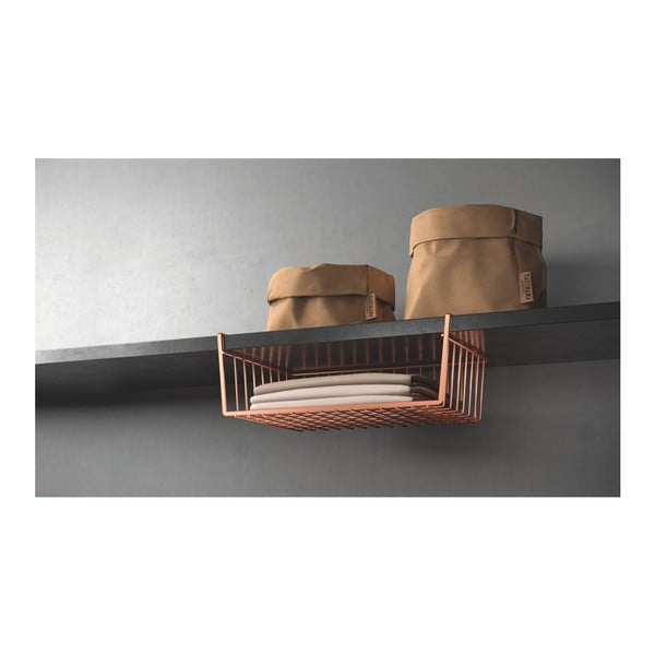 Závesná priehradka Metaltex v medenej farbe, dĺžka 40 cm-image-1