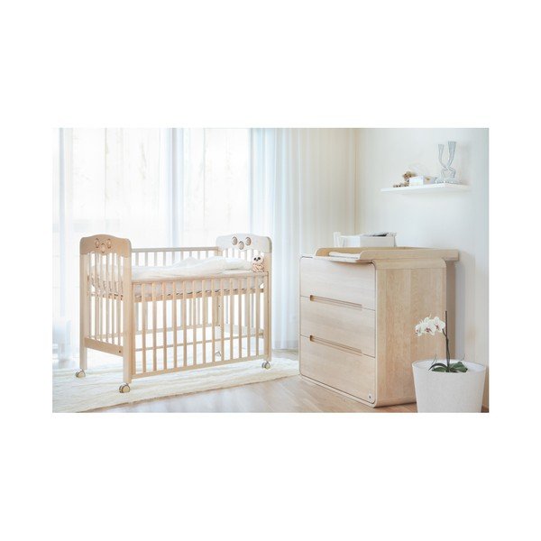 Drevený bielizník s 3 zásuvkami a snímateľným prebaľovacím pultom YappyKids Owl-image-2