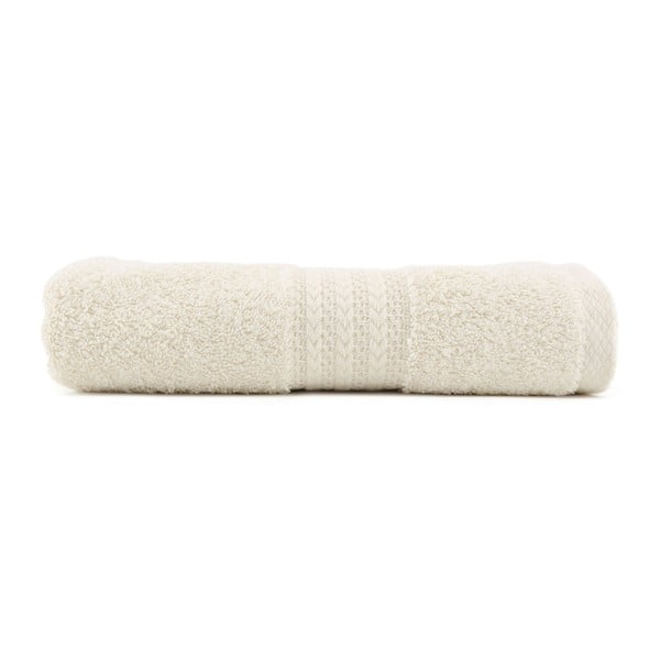 Krémovobiely bavlnený uterák Amy, 50 × 90 cm