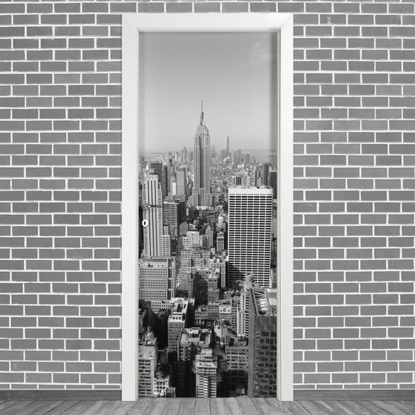 Samolepka na dvere LineArtistica New York Uno, 80 × 215 cm