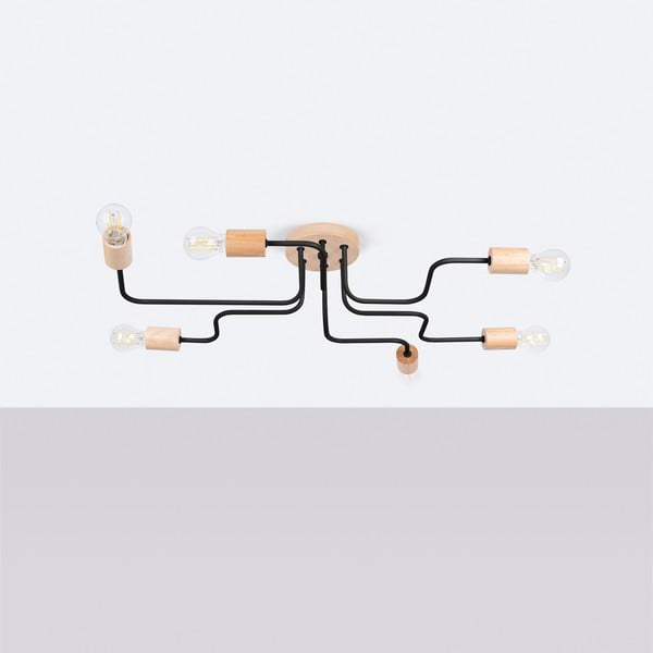 Stropné svietidlo v čierno-prírodnej farbe 58x85 cm Dazzle – Sollux-image-2