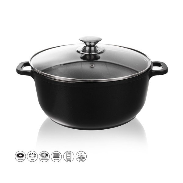 Hliníkový hrniec so sklenenou pokrievkou Orion Grande, 28 cm-image-3