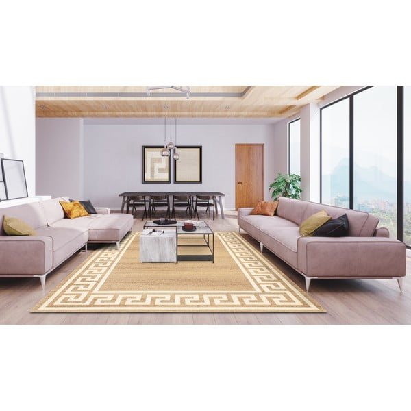 Svetlohnedý vlnený koberec 133x180 cm Cesar – Agnella-image-1