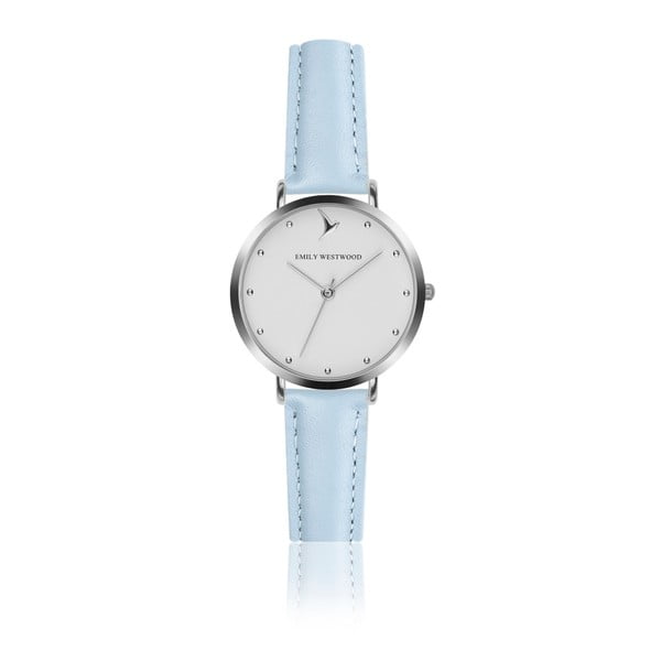 Dámske hodinky so svetlomodrýmn opaskom z pravej kože Emily Westwood Meeting