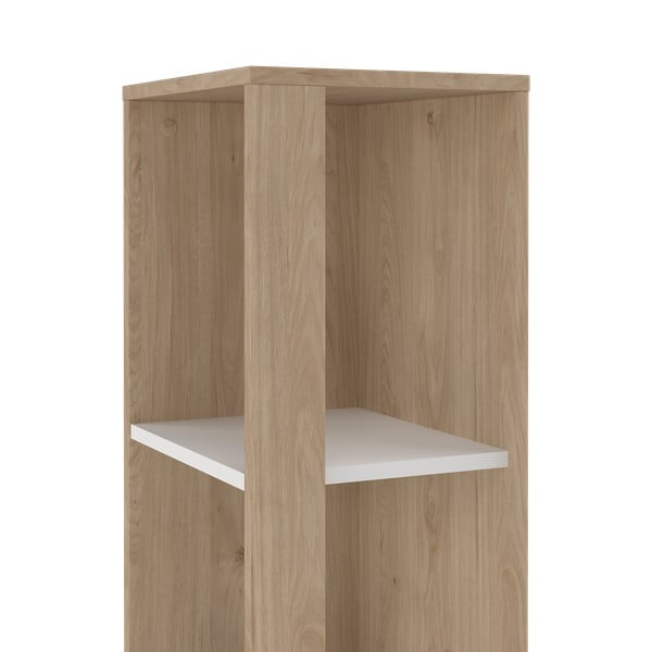 Knižnica v dekore duba v bielo-prírodnej farbe 41x205 cm Sign – Tvilum-image-4
