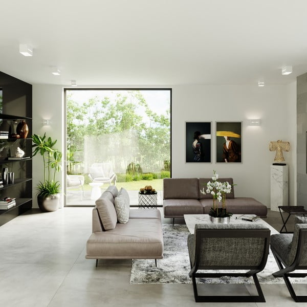 Biele stropné svietidlo s kovovým tienidlom 10x10 cm Lorum – Sollux-image-4