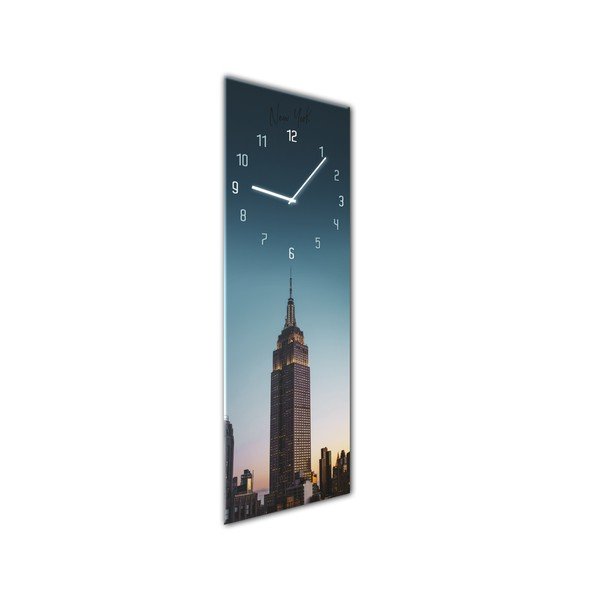 Nástenné hodiny Styler Glassclock Manhattan, 20 × 60 cm