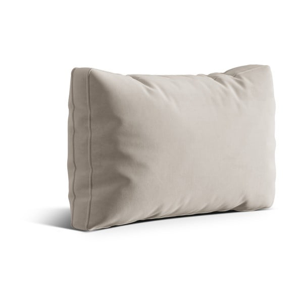 Béžový zamatový vankúš na gauč Kemi – Cosmopolitan Design-image-1