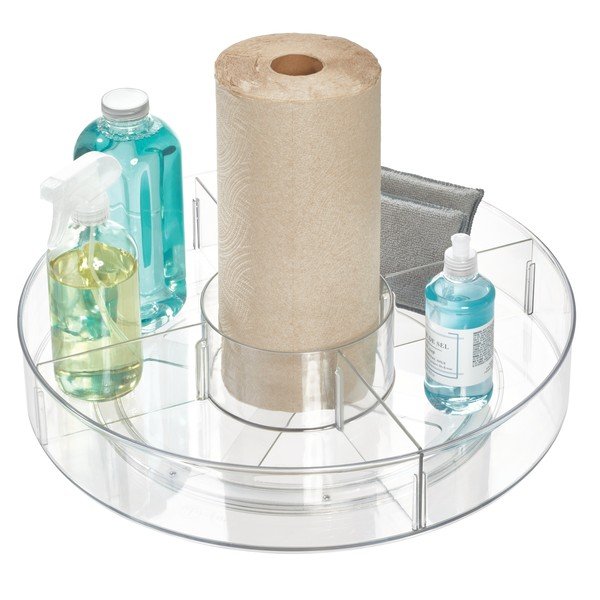 Okrúhly transparentný úložný box iDesign The Home Edit, ⌀ 45,7 cm-image-2