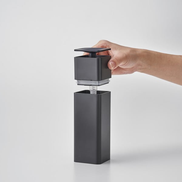 Čierny dávkovač saponátu Yamazaki Tower, 250 ml-image-3